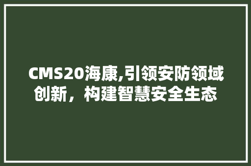 CMS20海康,引领安防领域创新，构建智慧安全生态 搜狗SEO