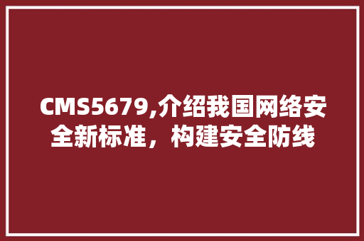 CMS5679,介绍我国网络安全新标准，构建安全防线 神马SEO