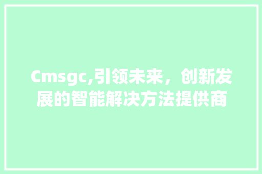 Cmsgc,引领未来，创新发展的智能解决方法提供商 百度SEO