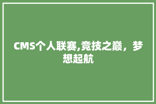 CMS个人联赛,竞技之巅，梦想起航 必应SEO