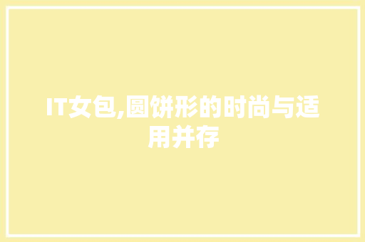 IT女包,圆饼形的时尚与适用并存