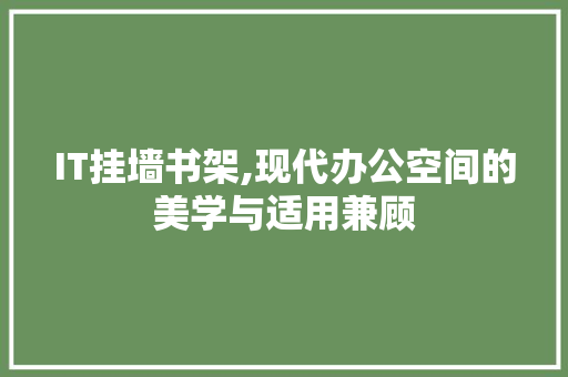 IT挂墙书架,现代办公空间的美学与适用兼顾