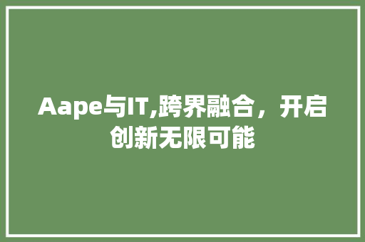Aape与IT,跨界融合，开启创新无限可能 搜狗SEO
