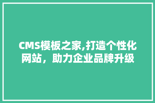 CMS模板之家,打造个性化网站，助力企业品牌升级 必应SEO