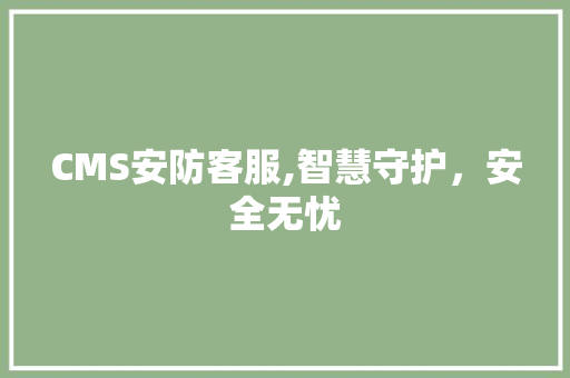CMS安防客服,智慧守护，安全无忧 百度SEO