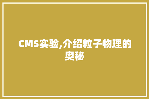 CMS实验,介绍粒子物理的奥秘 GoogleSEO