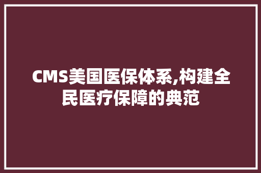 CMS美国医保体系,构建全民医疗保障的典范 搜狗SEO