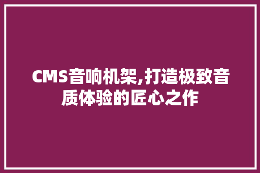 CMS音响机架,打造极致音质体验的匠心之作 GoogleSEO