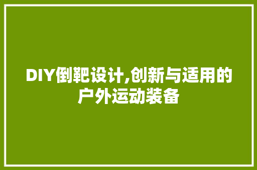 DIY倒靶设计,创新与适用的户外运动装备 神马SEO