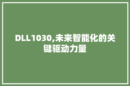 DLL1030,未来智能化的关键驱动力量 必应SEO