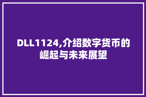 DLL1124,介绍数字货币的崛起与未来展望 神马SEO