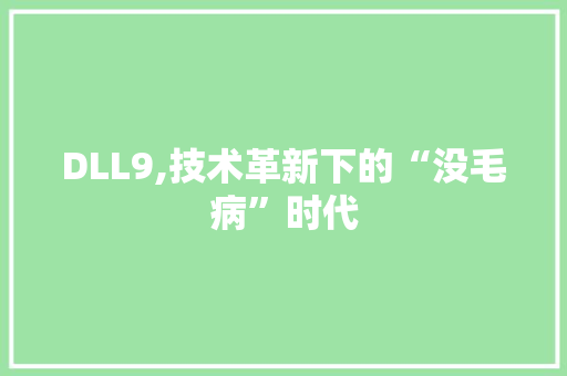DLL9,技术革新下的“没毛病”时代 GoogleSEO
