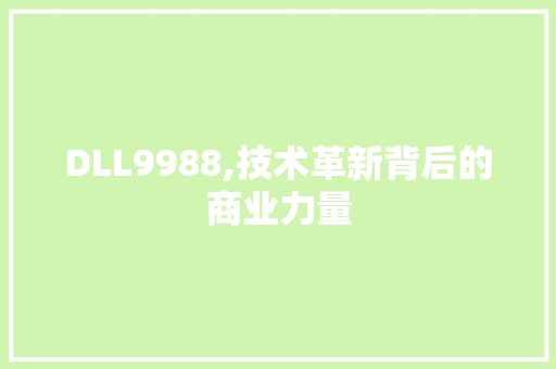 DLL9988,技术革新背后的商业力量 百度SEO