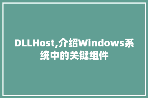 DLLHost,介绍Windows系统中的关键组件 百度SEO