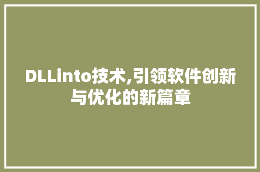 DLLinto技术,引领软件创新与优化的新篇章 搜狗SEO