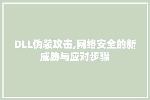 DLL伪装攻击,网络安全的新威胁与应对步骤 必应SEO
