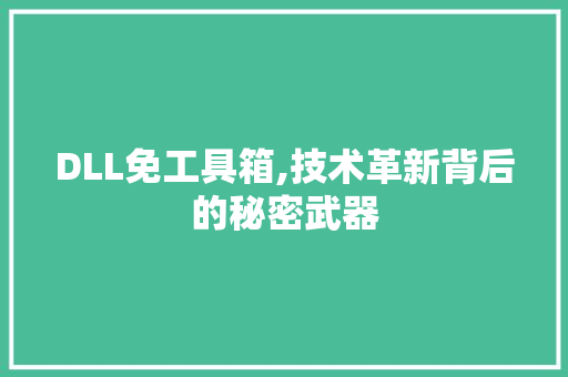 DLL免工具箱,技术革新背后的秘密武器 百度SEO