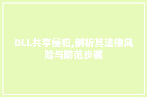 DLL共享侵犯,剖析其法律风险与防范步骤 搜狗SEO