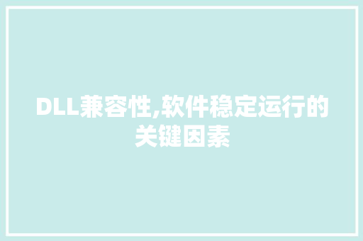 DLL兼容性,软件稳定运行的关键因素 GoogleSEO