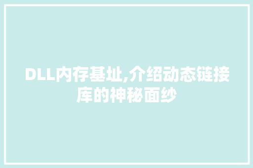 DLL内存基址,介绍动态链接库的神秘面纱 必应SEO