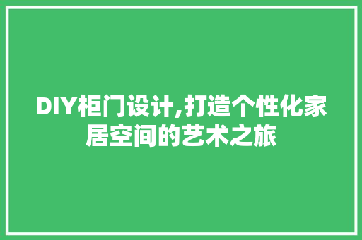 DIY柜门设计,打造个性化家居空间的艺术之旅 百度SEO