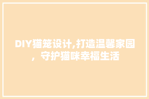 DIY猫笼设计,打造温馨家园，守护猫咪幸福生活 神马SEO