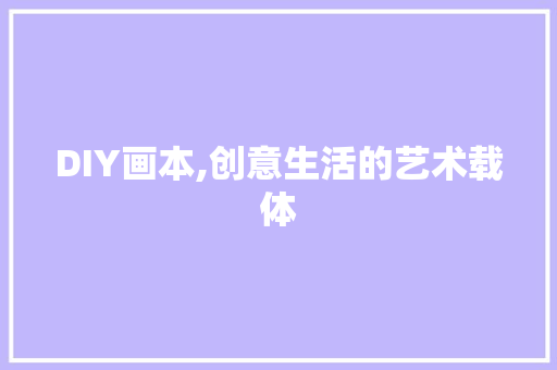 DIY画本,创意生活的艺术载体 百度SEO