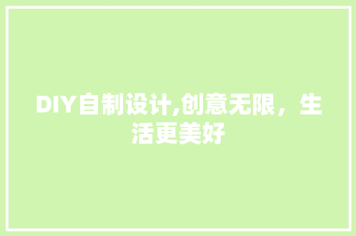 DIY自制设计,创意无限，生活更美好 百度SEO
