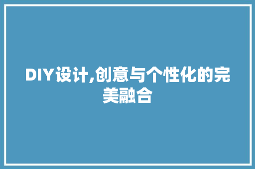 DIY设计,创意与个性化的完美融合 GoogleSEO