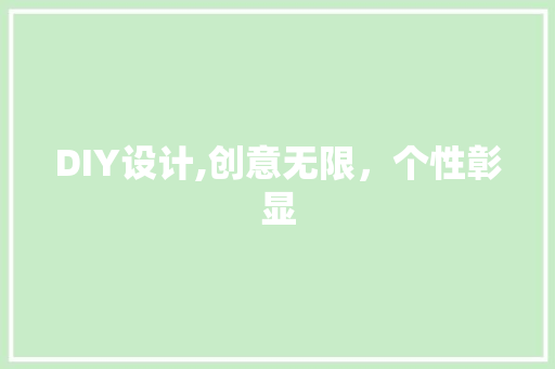 DIY设计,创意无限，个性彰显 必应SEO