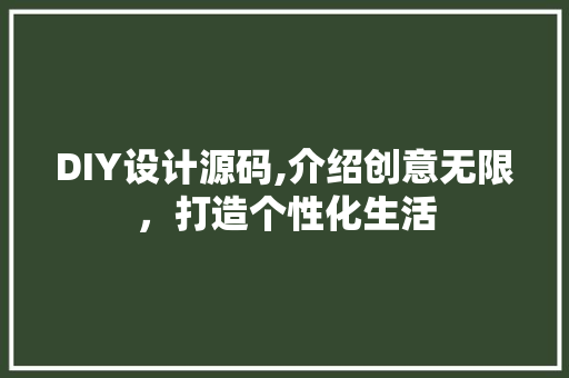 DIY设计源码,介绍创意无限，打造个性化生活 GoogleSEO