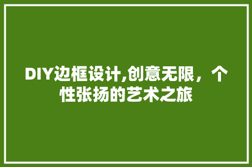 DIY边框设计,创意无限，个性张扬的艺术之旅 必应SEO