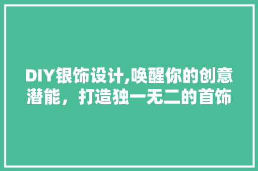 DIY银饰设计,唤醒你的创意潜能，打造独一无二的首饰艺术 神马SEO