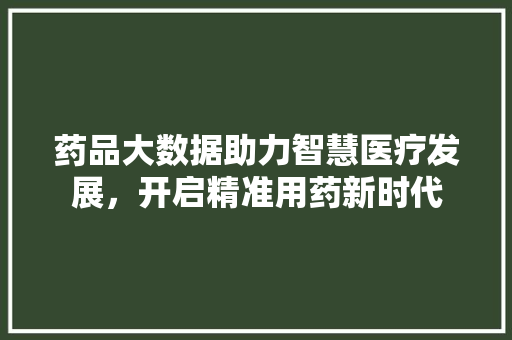 药品大数据助力智慧医疗发展，开启精准用药新时代 搜狗SEO