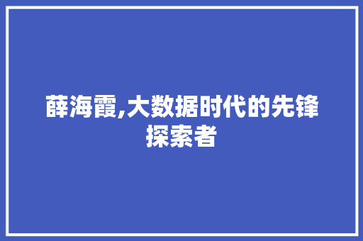 薛海霞,大数据时代的先锋探索者 搜狗SEO