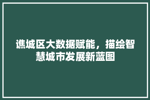 谯城区大数据赋能，描绘智慧城市发展新蓝图 必应SEO