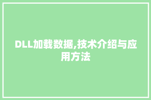 DLL加载数据,技术介绍与应用方法 必应SEO