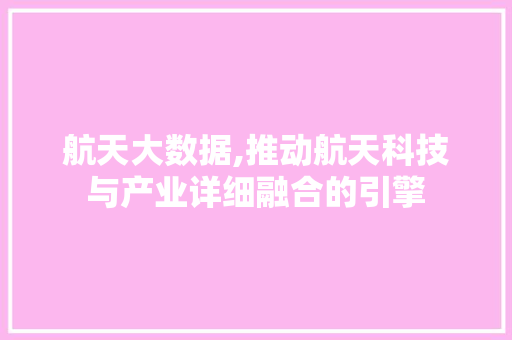 航天大数据,推动航天科技与产业详细融合的引擎 百度SEO