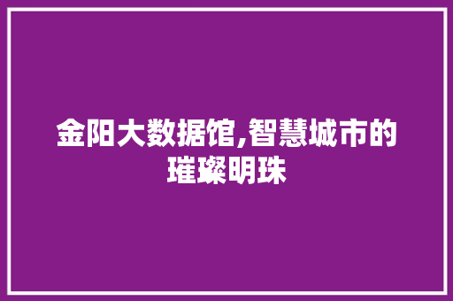 金阳大数据馆,智慧城市的璀璨明珠 必应SEO