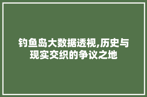 钓鱼岛大数据透视,历史与现实交织的争议之地 必应SEO