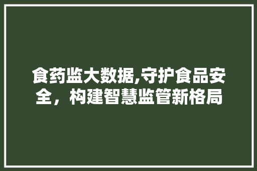 食药监大数据,守护食品安全，构建智慧监管新格局 搜狗SEO