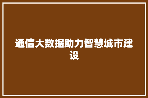 通信大数据助力智慧城市建设 必应SEO