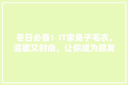 冬日必备！IT家兔子毛衣，温暖又时尚，让你成为朋友圈的焦点！ GoogleSEO