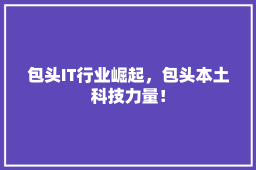 包头IT行业崛起，包头本土科技力量！ 百度SEO