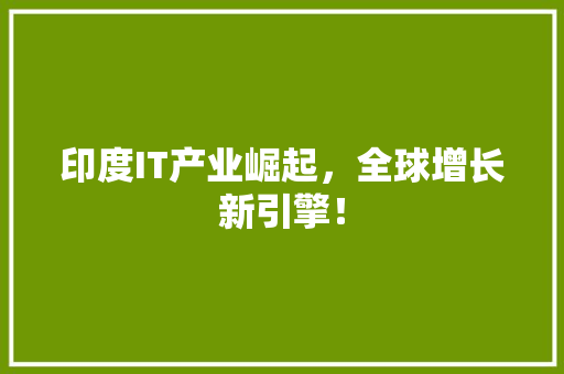 印度IT产业崛起，全球增长新引擎！ 必应SEO