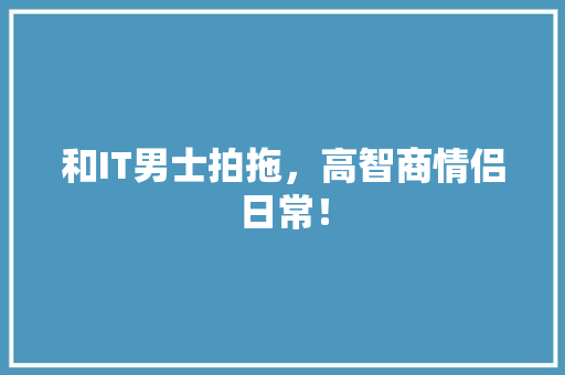 和IT男士拍拖，高智商情侣日常！ 百度SEO