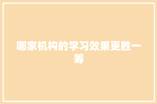 哪家机构的学习效果更胜一筹 神马SEO