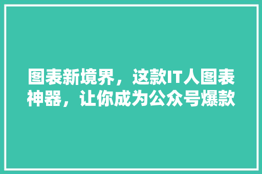 图表新境界，这款IT人图表神器，让你成为公众号爆款内容制造机！ 神马SEO