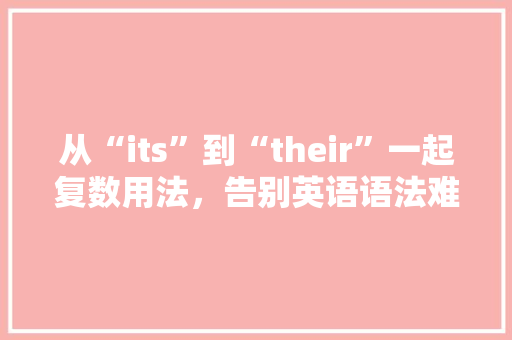 从“its”到“their”一起复数用法，告别英语语法难题！ 搜狗SEO