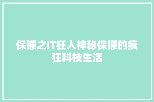 保镖之IT狂人神秘保镖的疯狂科技生活 必应SEO